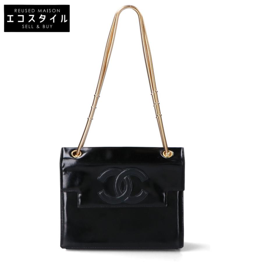 CHANEL（シャネル） 4番台 エナメル トートバッグ ブラック レディース 