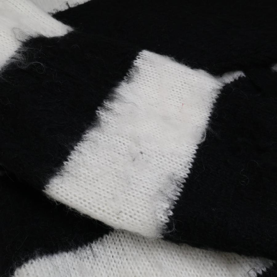 UNDERCOVER 21AW UI2A4902 ボーダー モヘアカーディガン UNDERCOVER（アンダーカバー） 21AW UI2A4902 ブラック×ホワイト