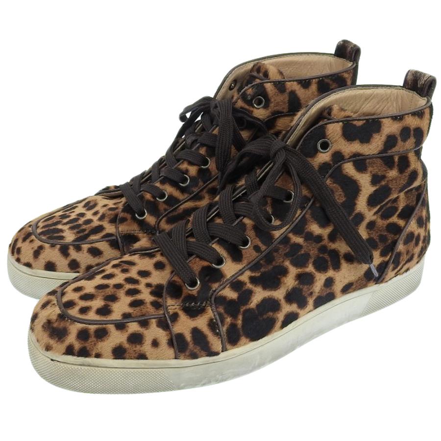 Christian Louboutin レオパード フラットシューズ Christian Louboutin（クリスチャンルブタン） レオパード ハラコ