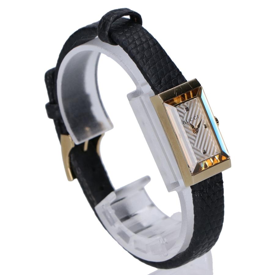 GUCCI グッチ 147.5 スクエア 革ベルト クオーツ 腕時計 ゴールド  