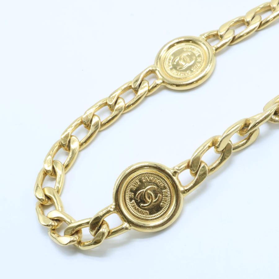 CHANEL シャネル 94A ココマークコイン チェーン ベルト ゴールド  