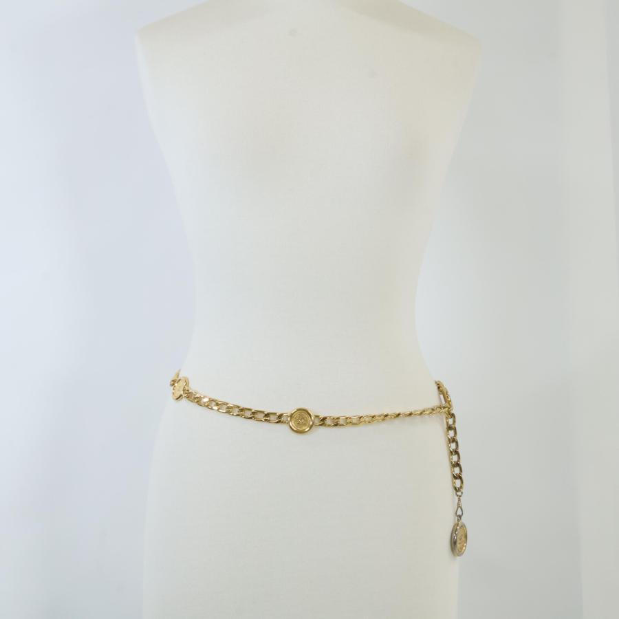 CHANEL シャネル 94A ココマークコイン チェーン ベルト ゴールド  