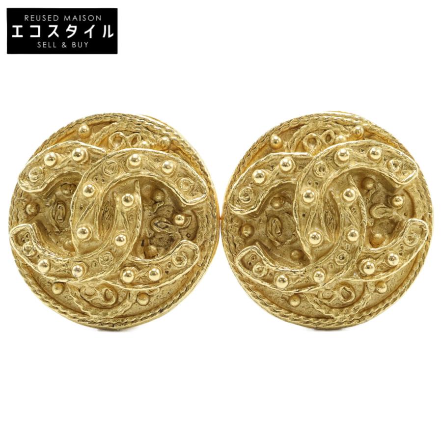 CHANEL（シャネル） 美品 94A ココマーク リーフ ラウンド イヤリング