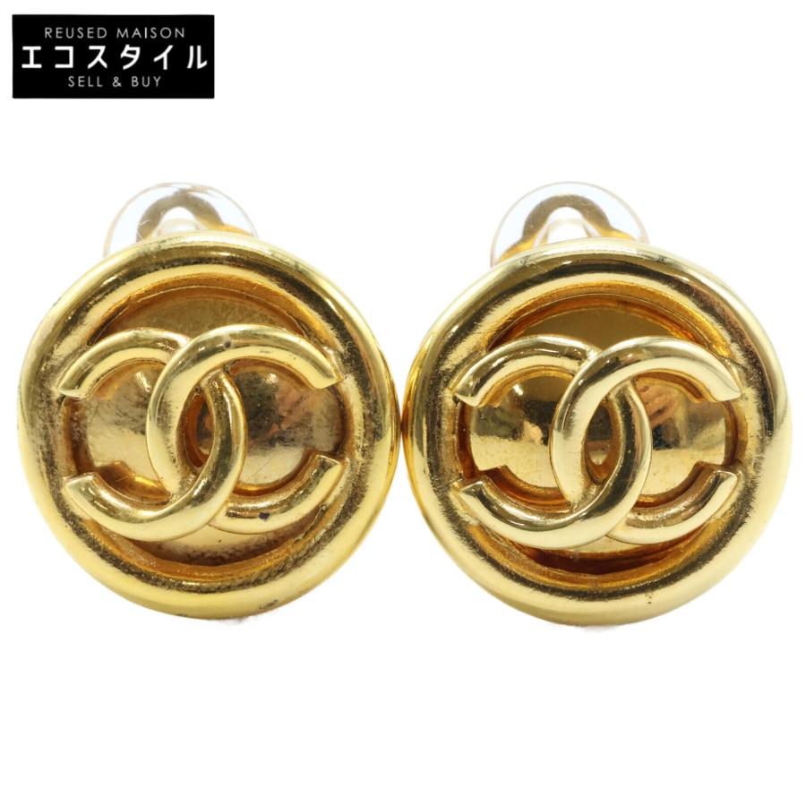 CHANEL 美品 シャネル 93P ココマーク ラウンド イヤリング