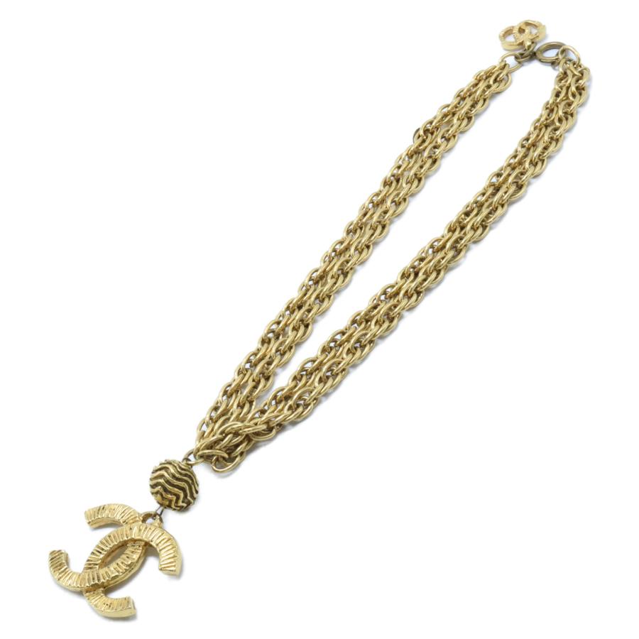 CHANEL シャネル ココマーク 2重チェーン ネックレス ゴールド  