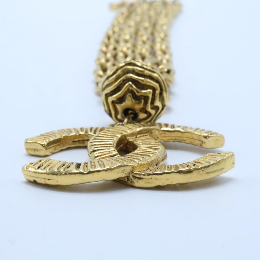 CHANEL シャネル ココマーク 2重チェーン ネックレス ゴールド  