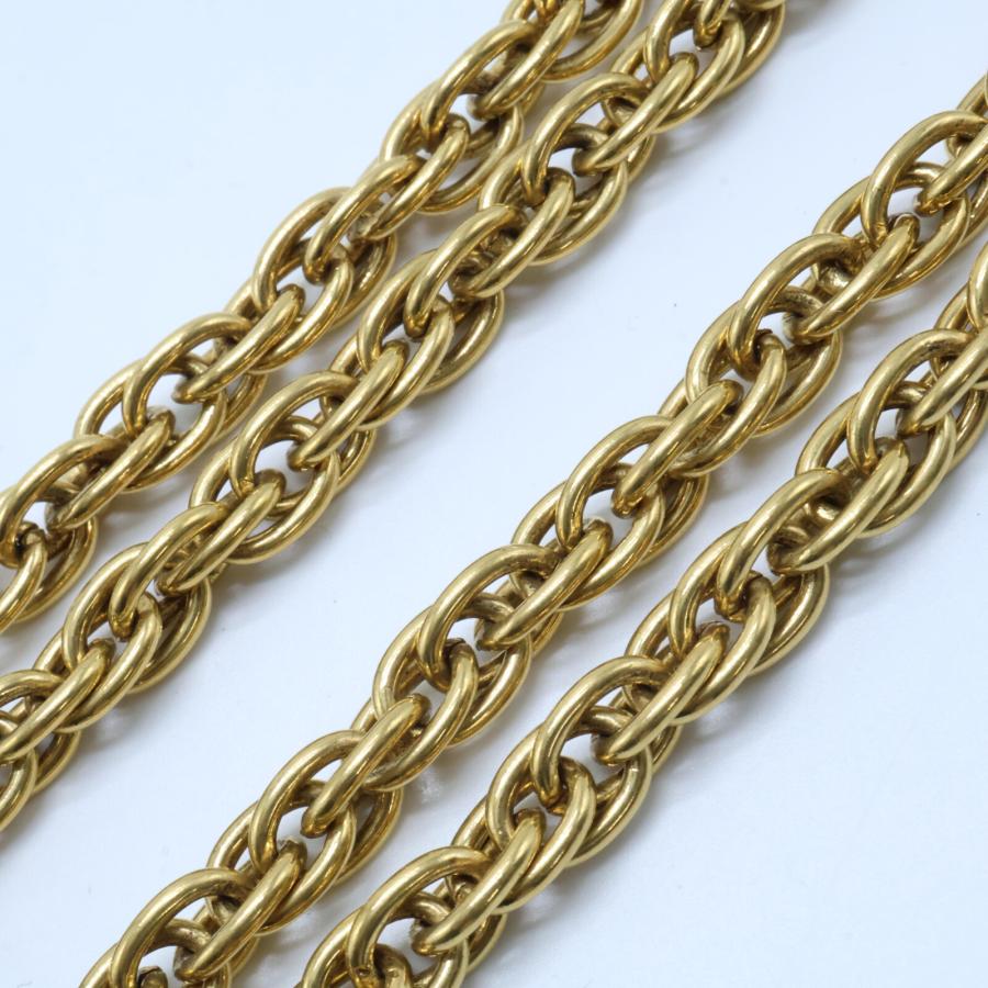 CHANEL シャネル ココマーク 2重チェーン ネックレス ゴールド  