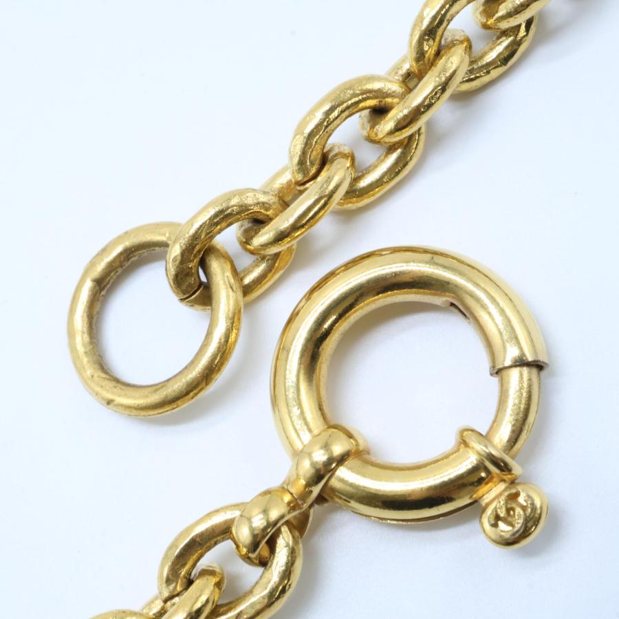 CHANEL シャネル 美品 94A トリプルココ ネックレス ゴールド  
