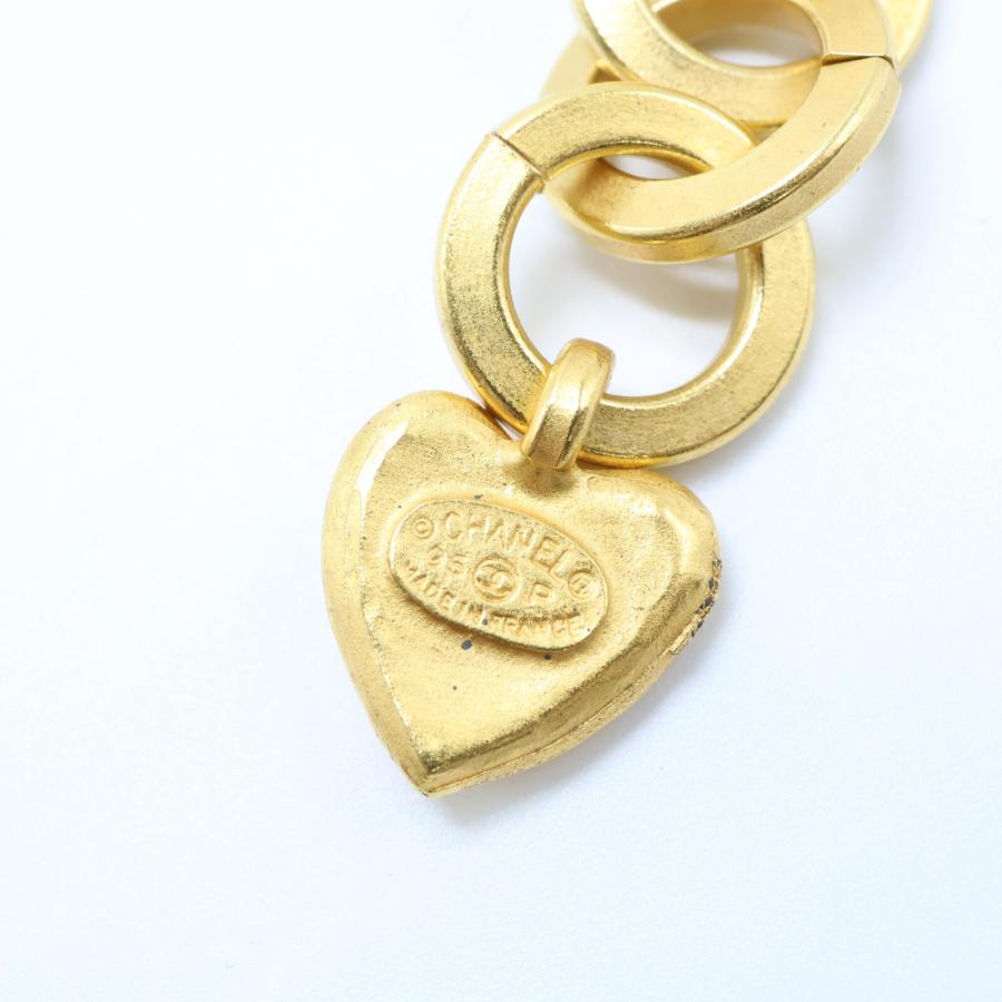 CHANEL シャネル 美品 95P ココマーク スイング ハート イヤリング  
