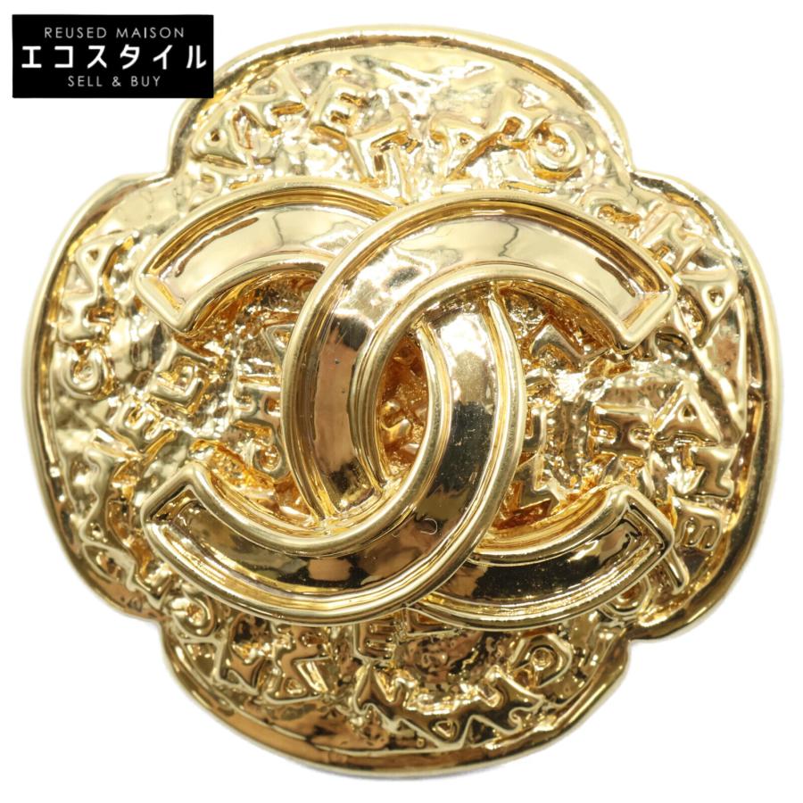 CHANEL ゴールド フラワーブローチ 95A CHANEL シャネル 美品 95A フラワー形 ココマーク ブローチ