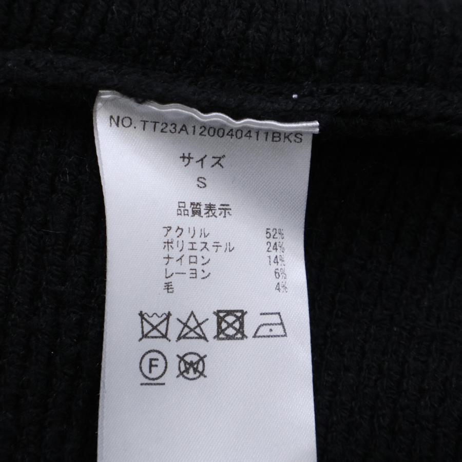 THETOE ザ・トゥー 襟付きニットワンピース S ブラック レディース