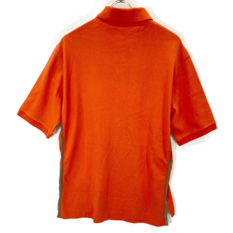 HERMES エルメス オレンジコットン セリエボタンポロシャツ XL