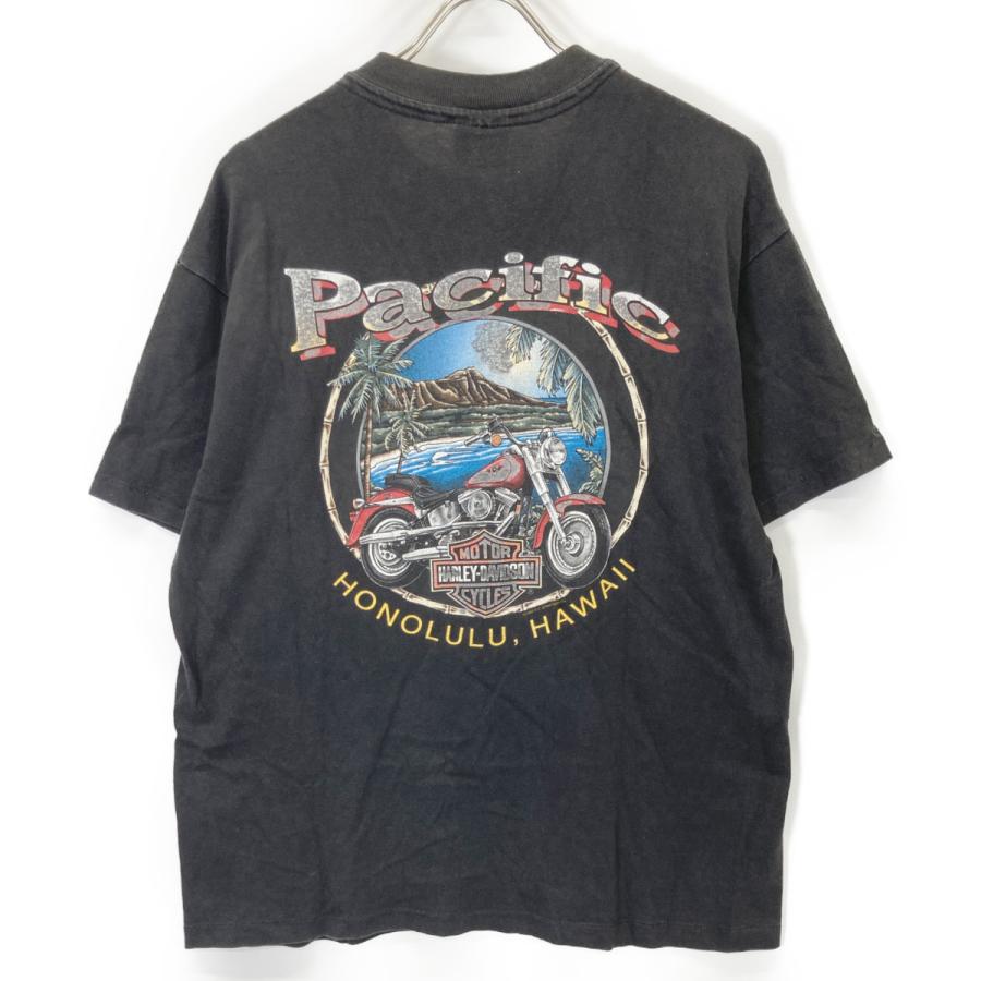 HARLEY-DAVIDSON 90s Tシャツ イーグル ブラックXL Vintage Harley Davidson 1996 Harley Country 90s Eagle 3D Emblem T