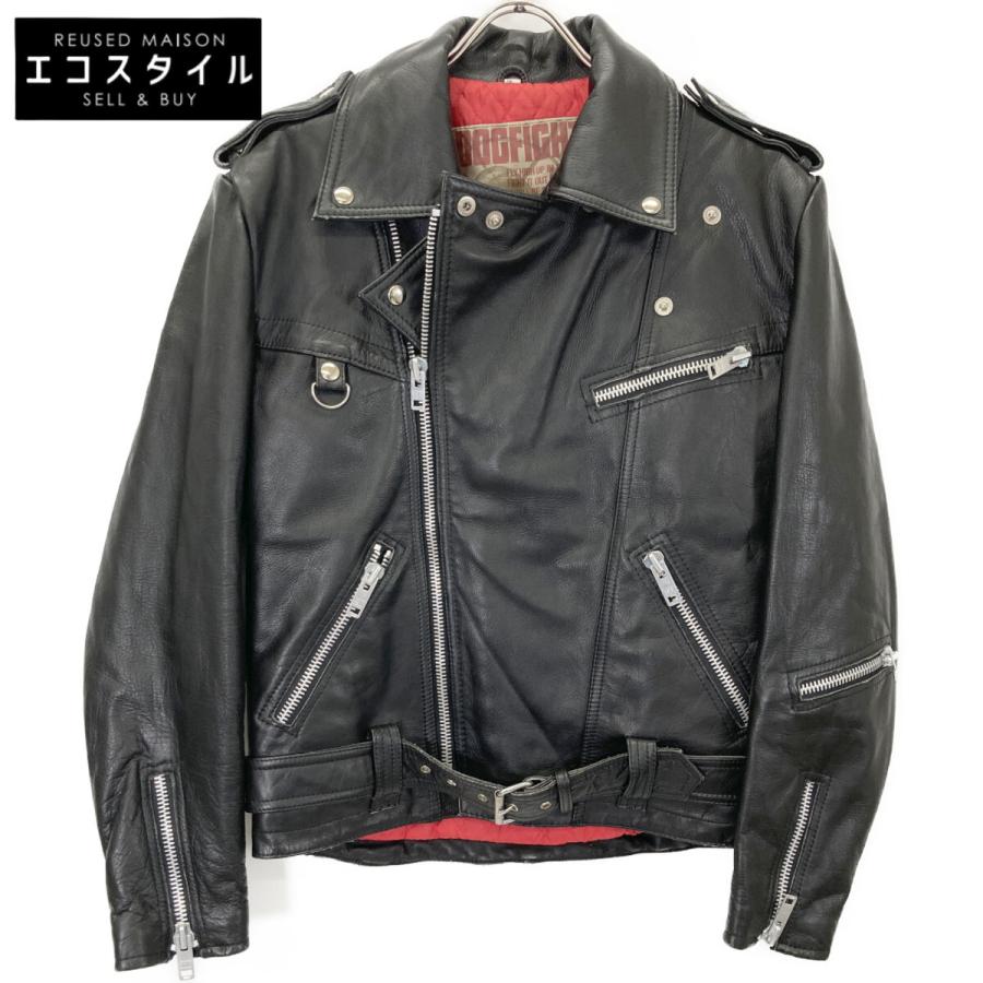 DOG FIGHT ドッグファイト ブラック レザー ダブルライダース