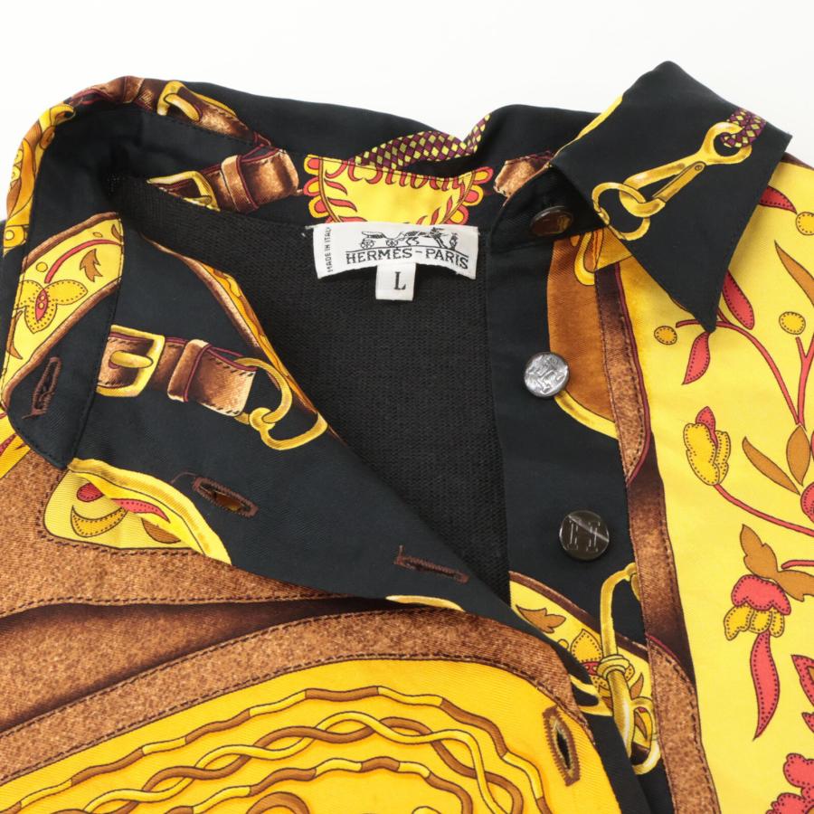 エルメス　シルクニットシャツ エルメス シルクニットシャツ