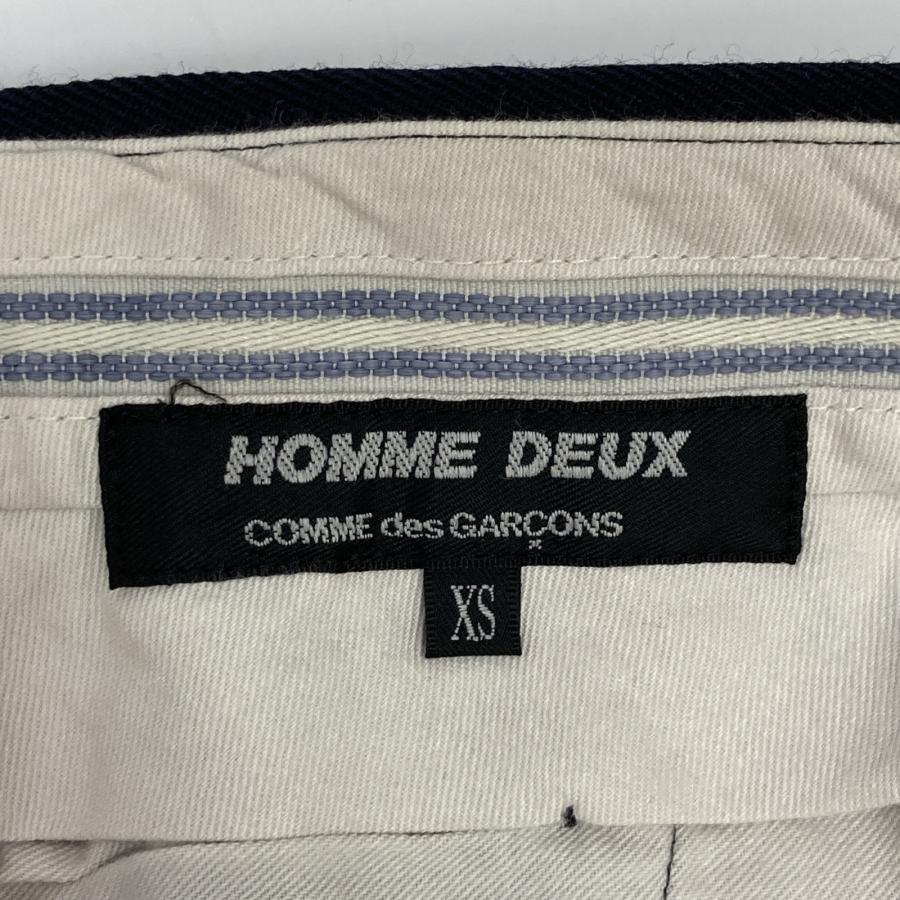 COMMEdesGARCONS HOMME DEUX コムデギャルソンオムドゥ DP-P035 ネイビー ストライプ スラックス ブラック ストライプ XS ボトムス ウール メンズ 中古