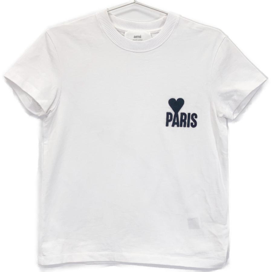 AMI PARIS アミパリス ホワイト ロゴ 半袖カットソー XXS トップス
