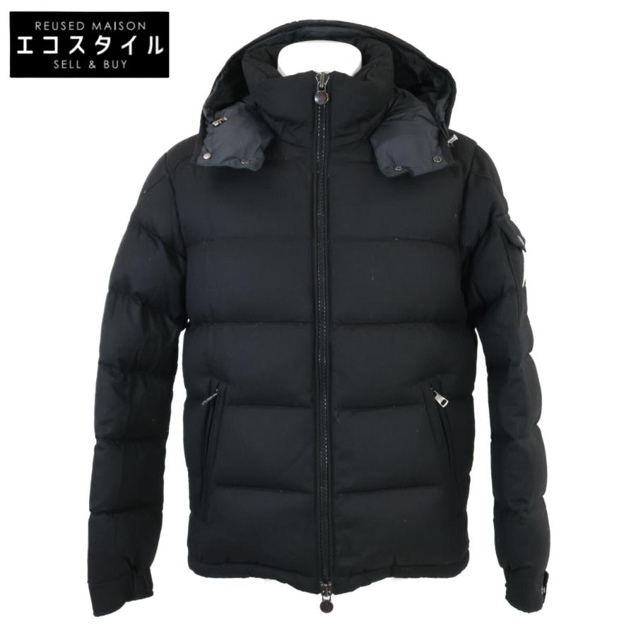 『美品』モンクレール モンジュネーブル　サイズ2 ブラック MONCLER（モンクレール） Montgenevre モンジュネーブル ウール ダウン