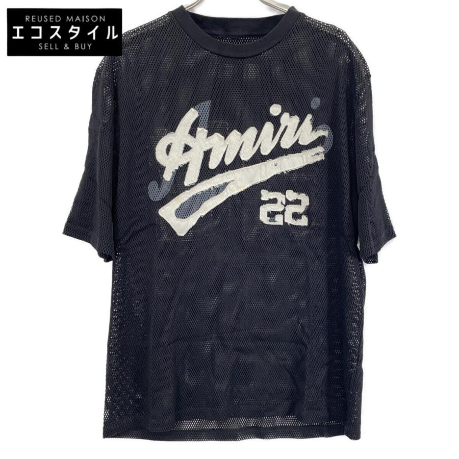 ぷ*ぷ様 ◎アミリ◎AMIRI ◎中古◎メンズ AMIRI アミリ ブラック メッシュ ゲームシャツ トップス メンズ 中古