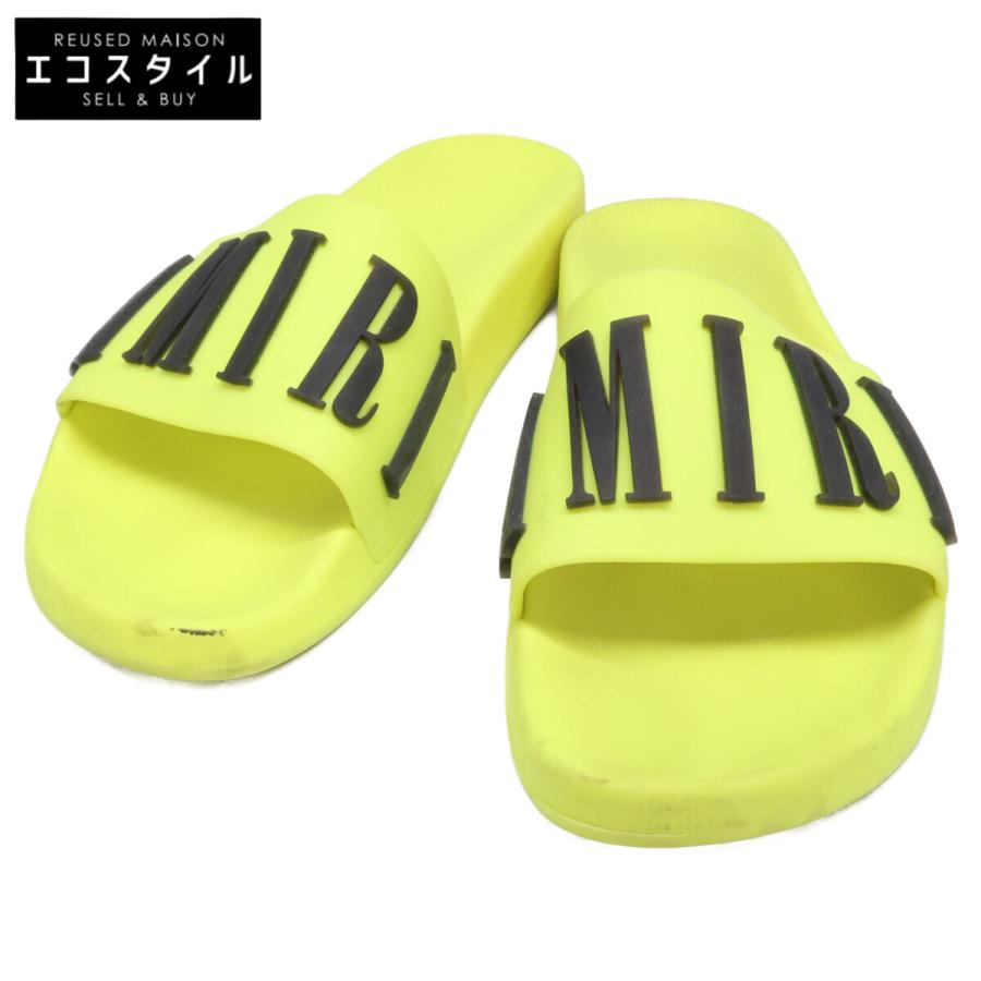 最終お値下げです AMIRI サンダル Amiri logo AMIRI アミリ ロゴ入り ラバーサンダ/シューズ イエロー メンズ