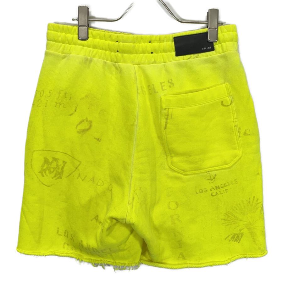 AMIRI アミリ イエロー ロゴプレート ショーツ ボトムス メンズ 中古