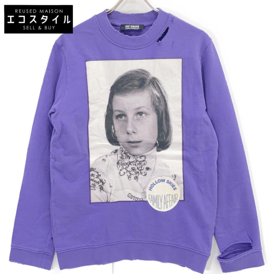 RAF SIMONS ラフシモンズ 21SS パープル 211W1668 フォト ダメージ加工 