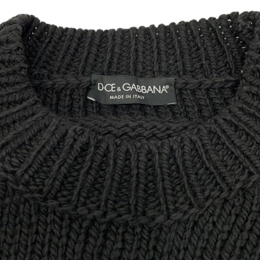 DOLCE&GABBANA ドルチェアンドガッバーナ ブラック ウール ローゲージ ニット ブラック トップス ウール メンズ 中古_3