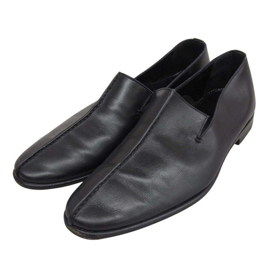 Manolo Blahnik マノロブラニク レザー ローファー シューズ メンズ ブラック 7