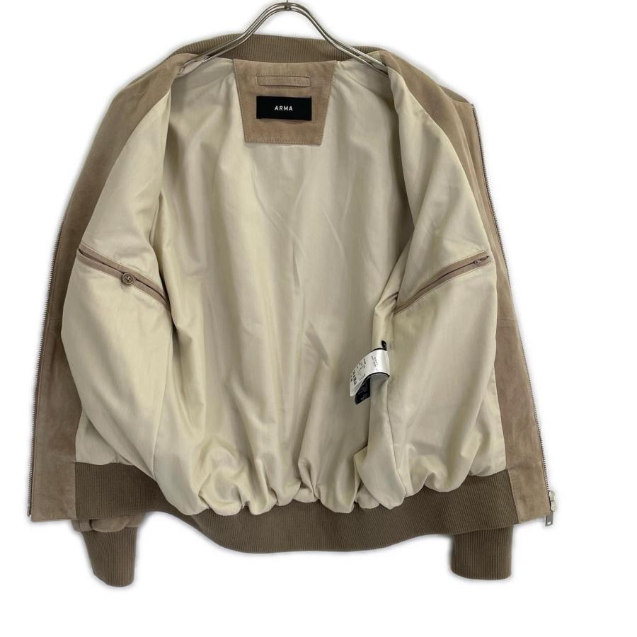 ARMA アーマ グレージュ DIDIER レザー スエード ジャケット メンズ
