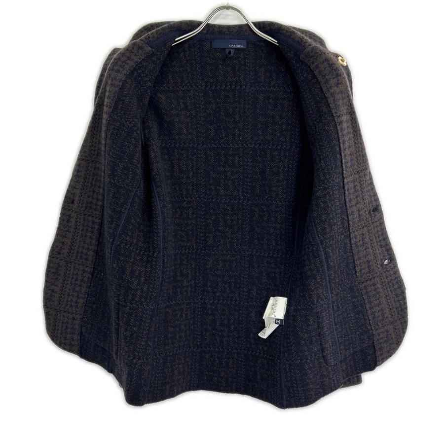 LARDINI ラルディーニ ブラウン ジャガード ニットジャケット XXS LARDINI（ラルディーニ） ブラウン ジャガード ニットジャケット