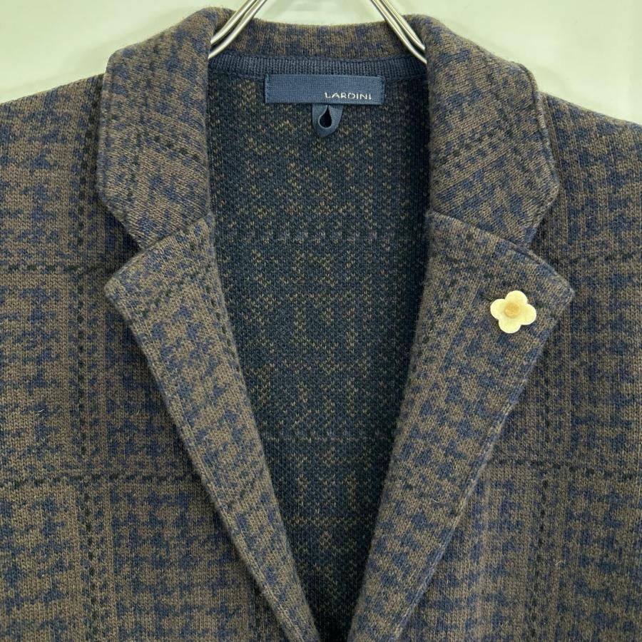 LARDINI（ラルディーニ） ブラウン ジャガード ニットジャケット