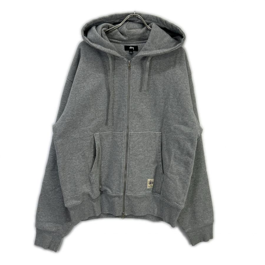 STUSSY ステューシー 118460 Double Face Label Full Zip Hoodie グレー L トップス メンズ 中古