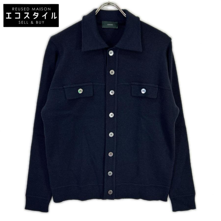 新品 ZANONE ザノーネ パイル ブルゾン ネイビー ブルー ZANONE
