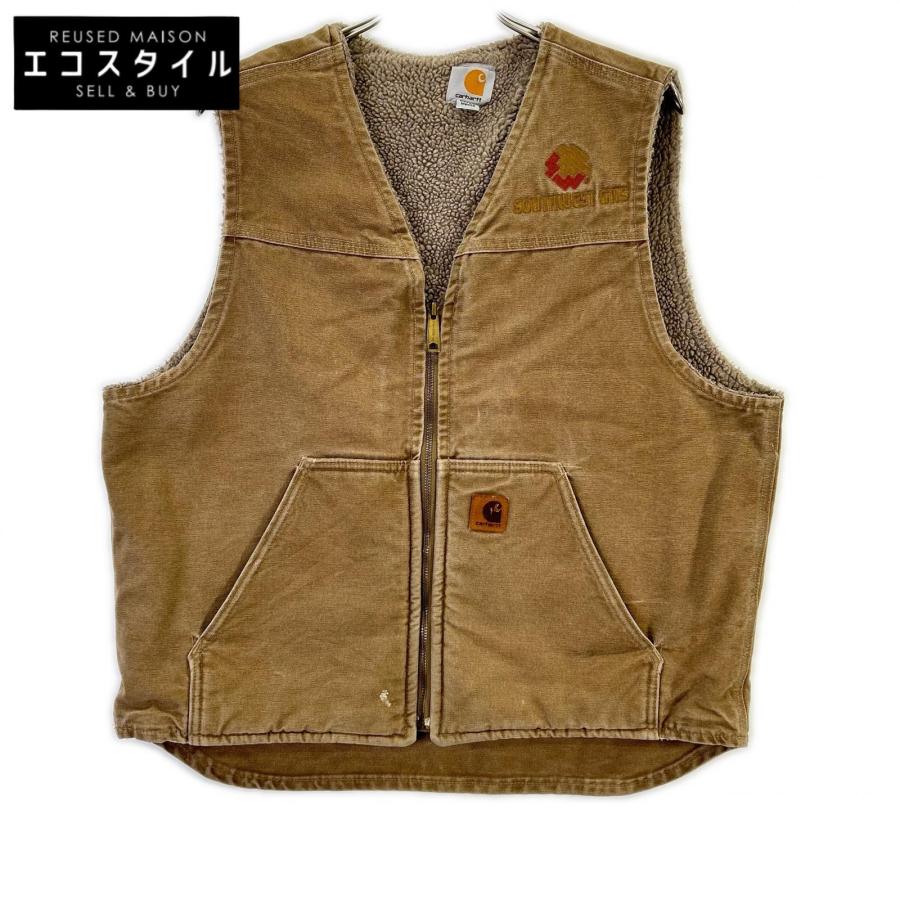 Carhartt カーハート ベスト フェード ワーク ブラウン Carhartt（カーハート） ブラウン ダック生地 ワークベスト ブラウン L