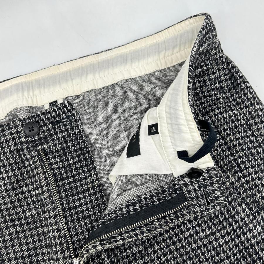 Z ZEGNA（ジーゼニア） ブラック ホワイト 千鳥格子 ウールパンツ