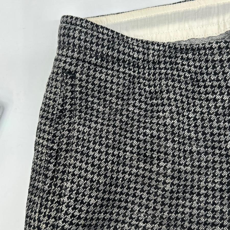 Z Zegna ジーゼニア ブラック ホワイト 千鳥格子 ウールパンツ 48 Z ZEGNA（ジーゼニア） ブラック ホワイト 千鳥格子 ウールパンツ