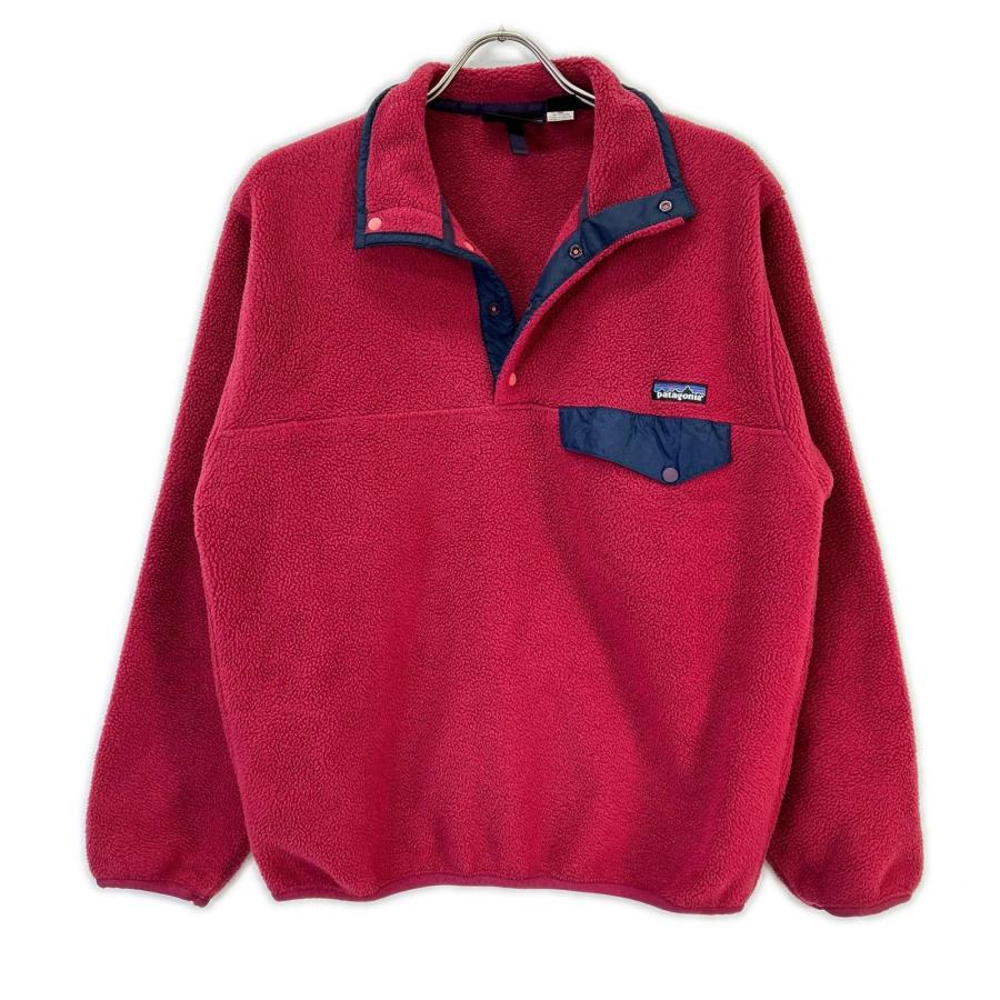 美品 メンズM パタゴニア 希少 雪なし スナップT シンチラ フリース 赤 patagonia（パタゴニア） 90S ジャマイカ製 レッド シンチラスナップT