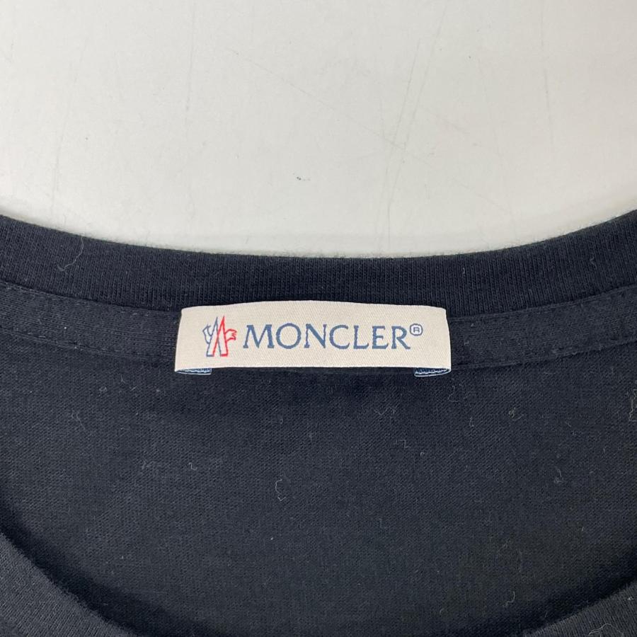 MONCLER（モンクレール） 22年 MAGLIA MANICHE CORTE ブラックTシャツ