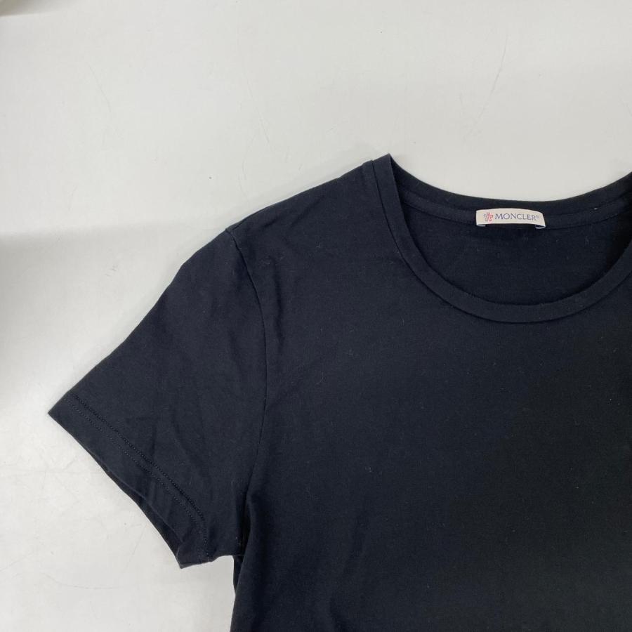 MONCLER（モンクレール） 22年 MAGLIA MANICHE CORTE ブラックTシャツ