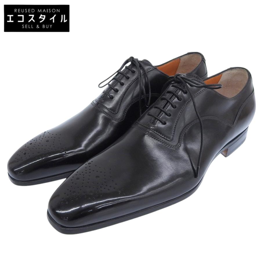 サントーニ メダリオン イタリア製 ドレスシューズ 黒 ビジネスシューズ レザー SANTONI（サントーニ） 未使用 レザー メダリオンシューズ メンズ