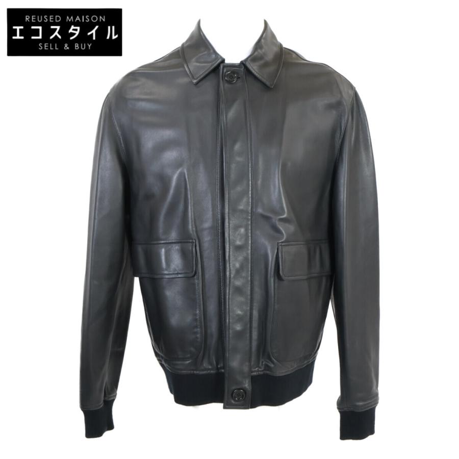 LOEWE ロエベ スペイン製 ラムレザー ジャケット ブルゾン 羊革 LOEWE レザーライダースジャケット シープスキン 羊革 ブルゾン