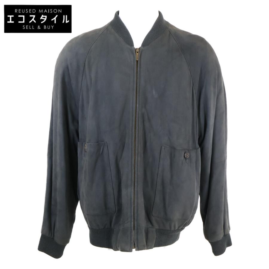 LOEWE（ロエベ） スエード ジップアップ ジャケット 50 グレー メンズ