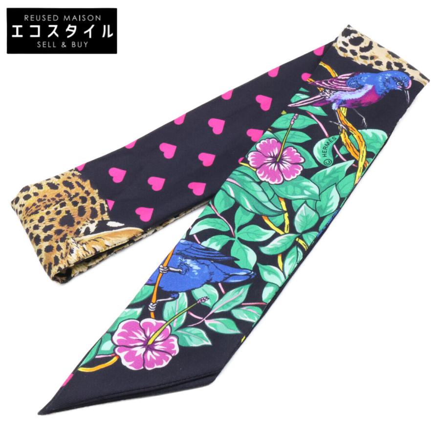 HERMES エルメス JUNGLE LOVE ジャンクルラブ シルク ツイリー