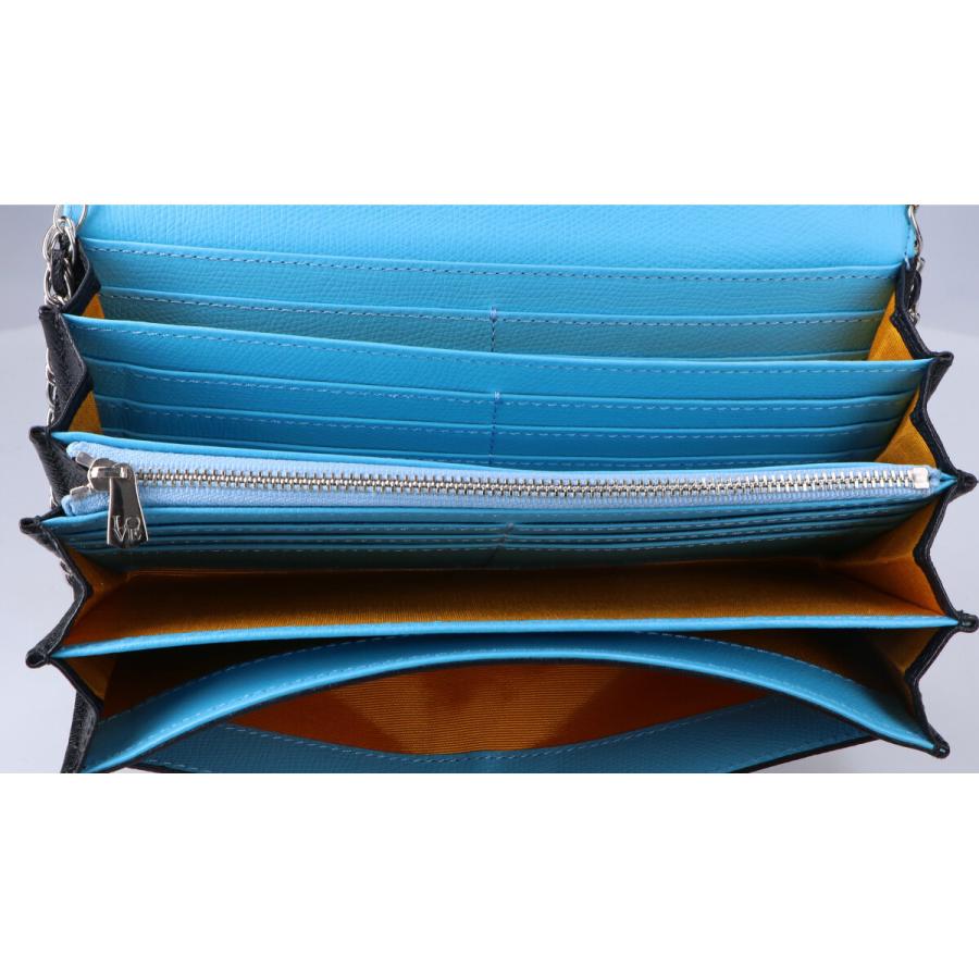 未使用品 ADMJ スワロフスキー レザー チェーン ウォレット 長財布 A.D.M.J. - 【美品】ADMJ スワロフスキー チェーンウォレット 長