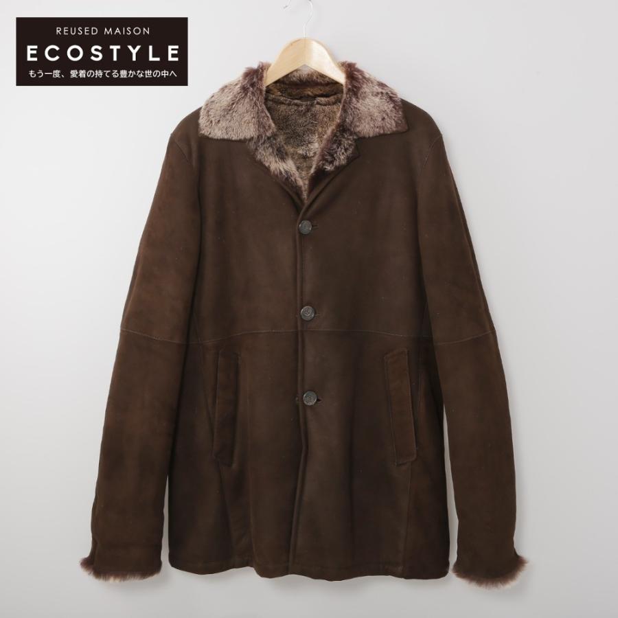 国内正規 ブラウン Cinquanta チンクアンタ 7221 総裏ファー 羊革ムートンコート ブランドショップエコ