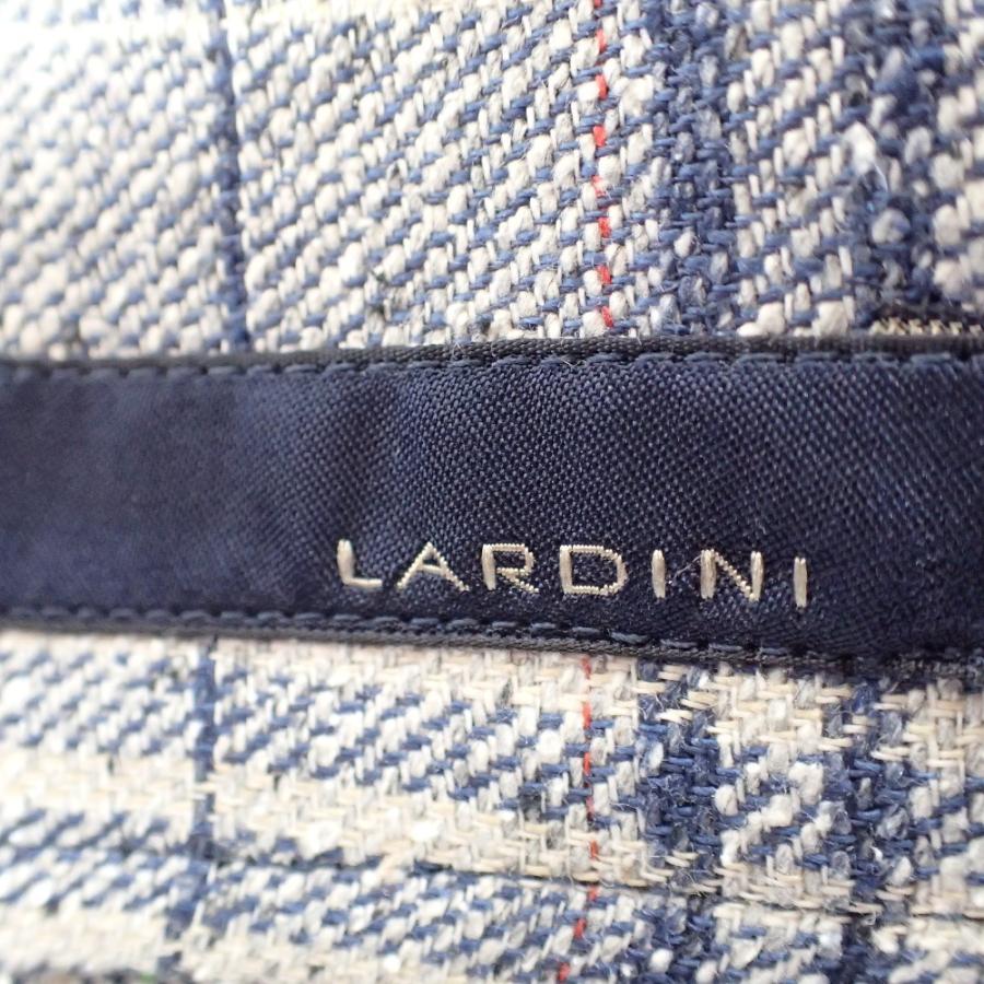 LARDINI 美品/国内正規 ラルディーニ JC32526AQ チェック シルク 