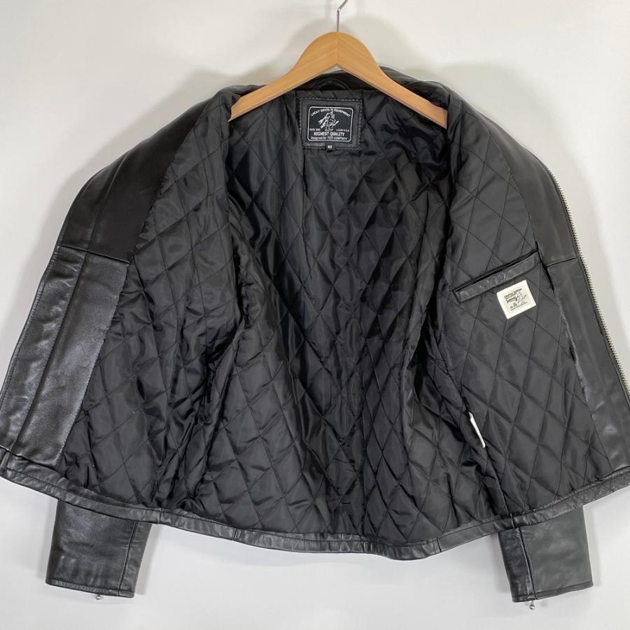 200着限定】TED MAN レザー ライダースジャケット ブラック
