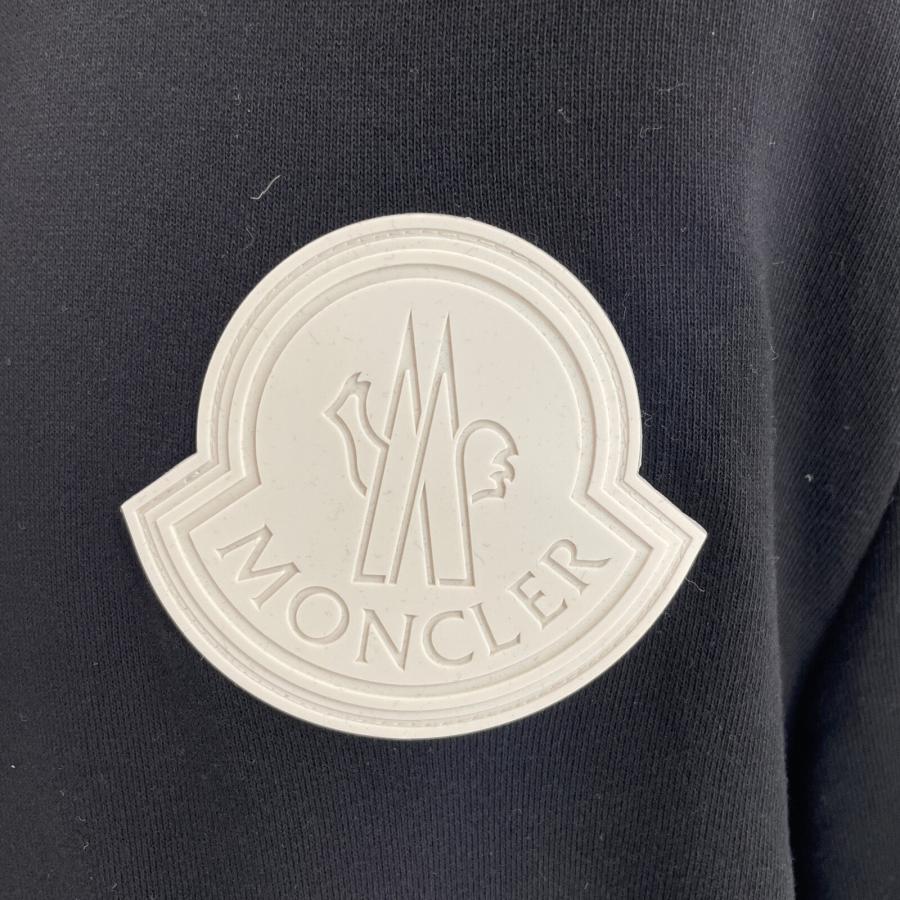 人気サイズ✨️モンクレール センターロゴ フロッキー ワッペン XL MONCLER (モンクレール) ダブルワッペン クルーネック 半袖 Tシャツ
