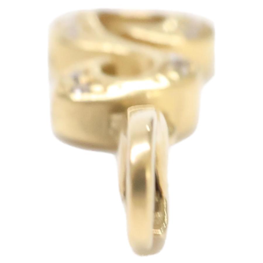 美品/ NOMBRE ノンブル K18YG x D0.030ct アルファプティ イニシャル 