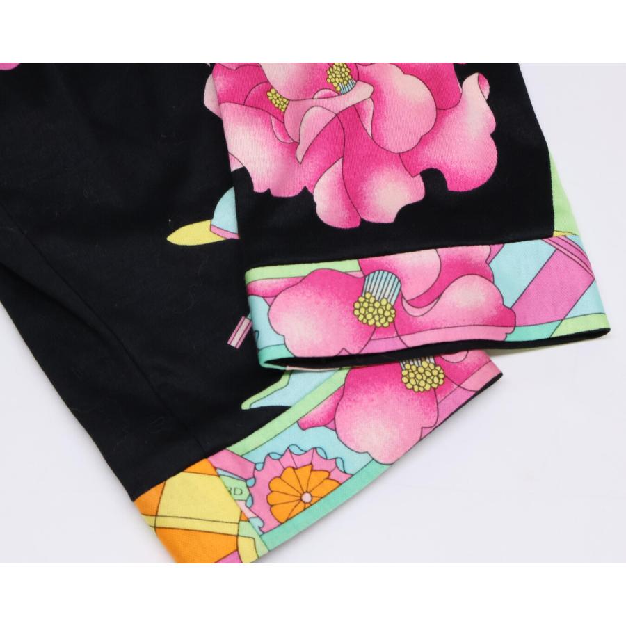 レオナール ブラック 花柄 カットソー 40